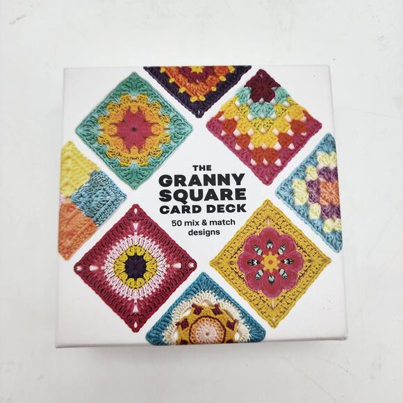 The Granny Square Card Deck & Booklet 50 Mix & Match Designs Knitting Blanket - Picture 2 of 5